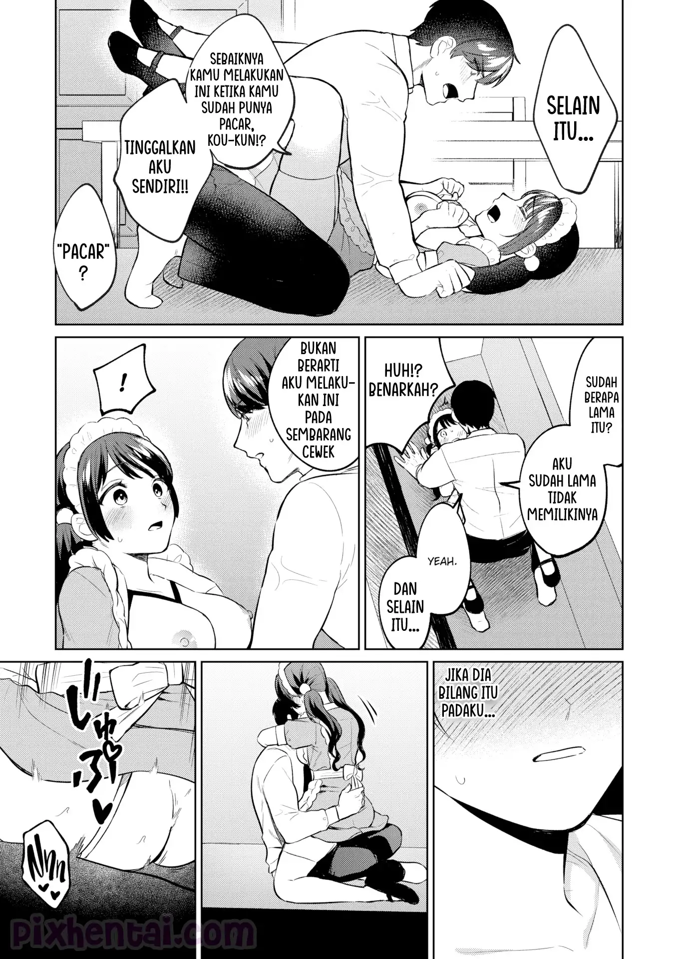 Komik hentai xxx manga sex bokep Careful of Maid Cafes Where Touching is OK 17